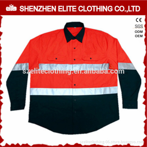 lightweight 100%cotton long sleeve high visibility shirt